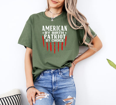 American By Birth Patriot By Choise White Print